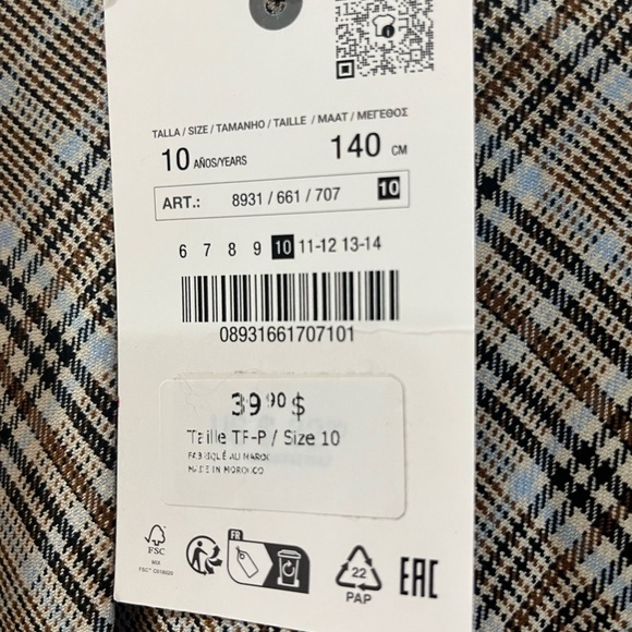 NWT Zara mini skirt for girls, SIZE 10. - Picture 5 of 5